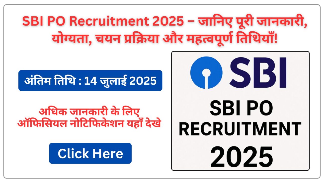 SBI PO Recruitment 2025